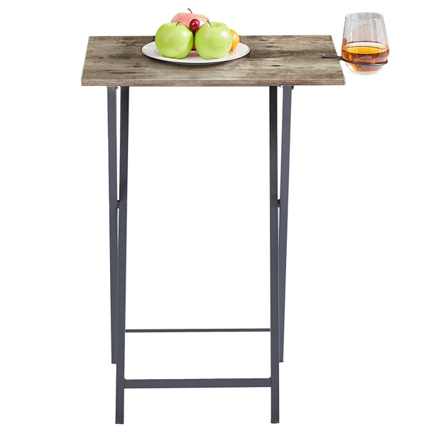 17 Stories Moraine Upgrade TV Dinner Folding Trays with Storage Rack